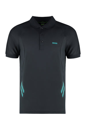 Technical fabric polo shirt-0